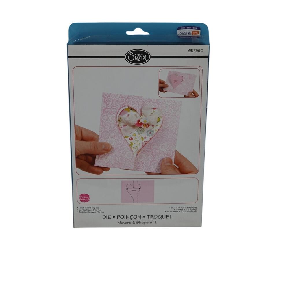 Sizzix Card, Heart Flip It Die NEW